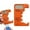 Orange, variant on Digital Battery Tester Grey,1*Digital Battery Tester,Lcd Battery Tester Battery Capacity Detector Portable Digital Display Battery Voltage Measurement