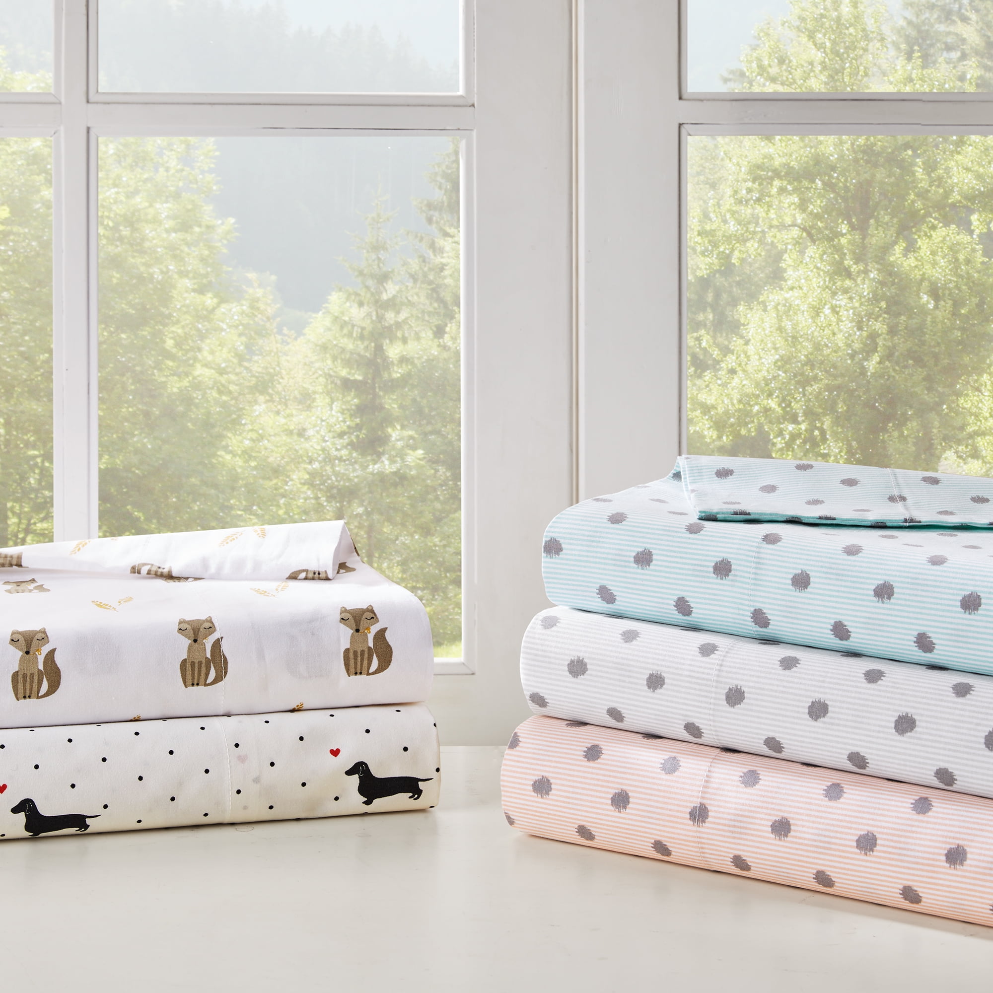 Comfort Classics Printed Novelty Cotton Percale Sheet Set