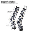 thumbnail image 2 of Naloa Daisy Floral Thigh High Socks Extra Long Stretchy Sock Women Over Knee High Opaque Stocking Daily Wear, 2 of 6