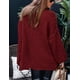 thumbnail image 2 of Suéter PRETTYGARDEN 2025 para Mujer Cuello Alto Tejido Grueso Vino Talla M, 2 of 8