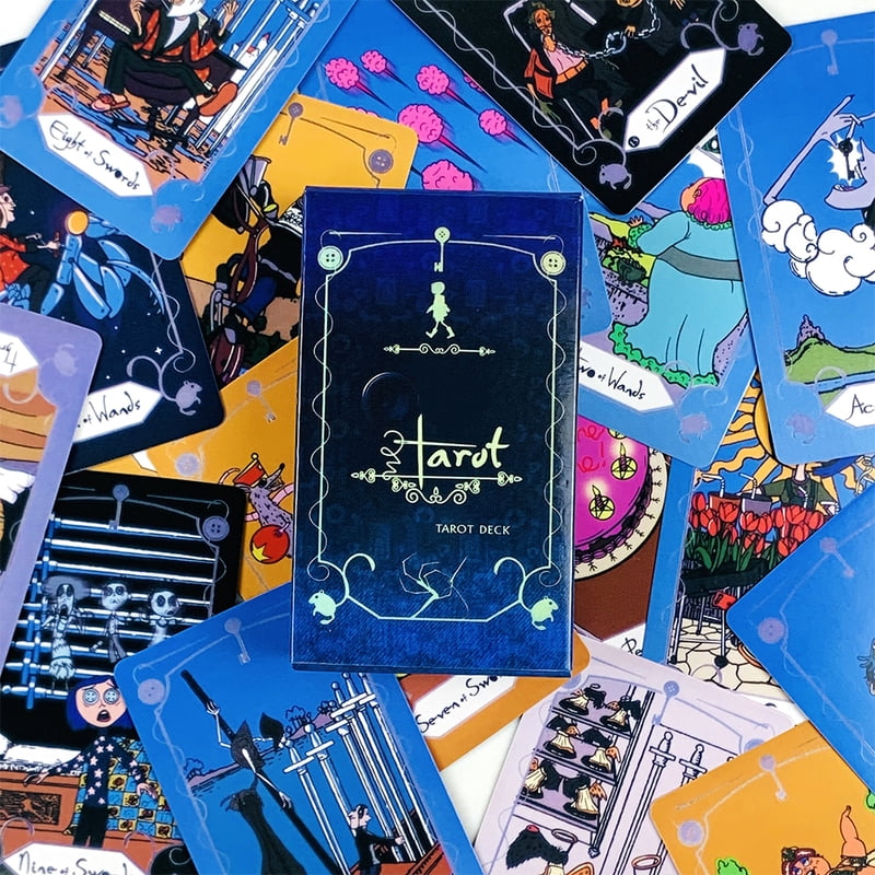 New Tarot Cards A 78 Pcs Tarot Deck The Key That Opens The Door To The Coraline World, Great For Meditation & Party Games