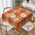 thumbnail image 1 of BETGINY Checkered Fall Tablecloth Square 60x60 Inch,Burnt Orange Retro Plaid Table Cloth,Stain Resistance Polyester Autumn Thanksgiving Indoor Outdoor Table Covers for Kitchen Dining Parties Picnic, 1 of 5