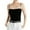 Black, variant on Crop Cami Tank for Women Seamless Ribbed String Cropped Chest Padding Daily leisure Tops