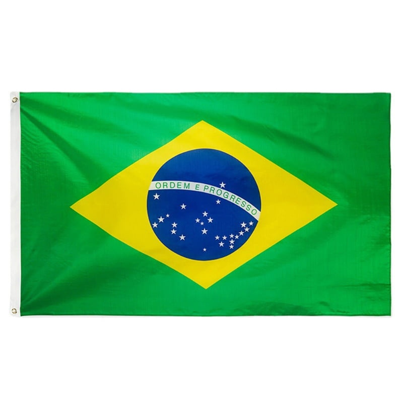 BRAZIL FLAG NEW 3X5ft BRAZILIAN FOOTBALL BANNER better quality satin type 