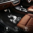 thumbnail image 4 of XMXT Waterproof Floor Mats for Cars, Rose Skull Print Car Floor Mats All Weather Universal Fit Auto Carpet Car Accessories, 4 Piece, 4 of 6