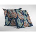 thumbnail image 2 of Tropics Indoor/Outdoor Fabric Pillow in Orange on Dark Blue 18x18, 2 of 4