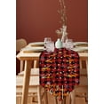 thumbnail image 4 of Table Runner Dresser Scarves Merry Christmas Tree Gold Stripe Cotton Linen Burlap Table Cover Winter Snowflake on Red Black Plaid Table Runners for Family Kitchen Dining Holiday Party Banquet Decor, 4 of 5