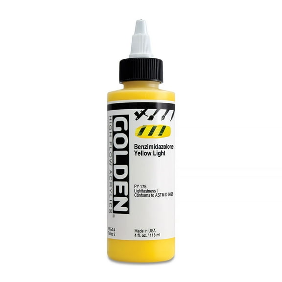 Golden� High Flow Acrylics, 4 oz., Benzimidazolone Yellow Light
