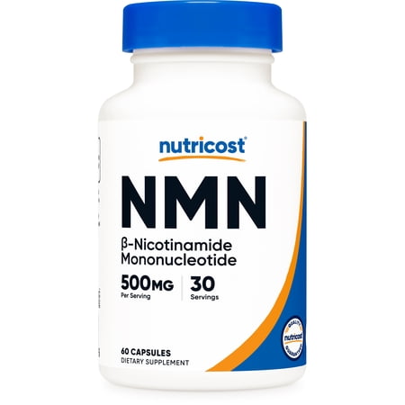 Nutricost NMN (Nicotinamide Mononucleotide) 500mg  30 Servings - Non-GMO Supplement