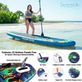 thumbnail image 7 of SereneLife SLSUPB636 - Rising Flow Paddleboard SUP - Stand Up Water Paddle-Board w/ Waterproof Mobile Phone Case (10’6”), 7 of 7
