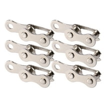 Unique Bargains 6 Pair Single Speed Silver Tone Chain Links for Bike Repair Parts
