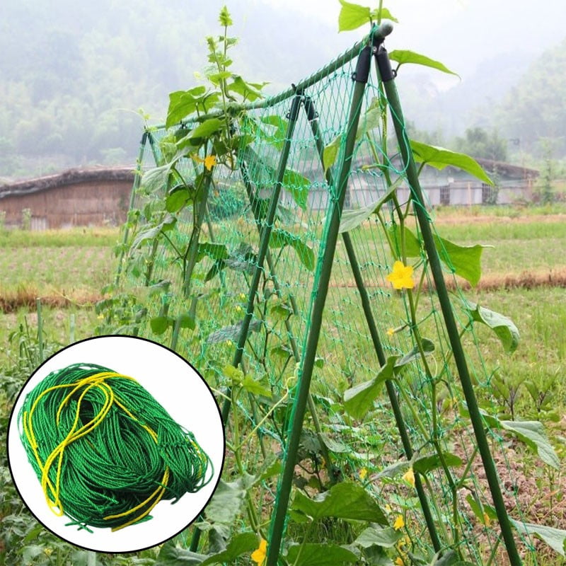 Garden Green Nylon Trellis Netting Support Climbing Bean Plant Net Grow FenceVvV