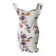 thumbnail image 7 of FNNMNNR Women Y2K Ruffle Dress Summer Floral Print Mini Dress Sleeveless V Neck Bodycon Dress Cocktail Party Dresses, 7 of 7