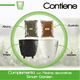 thumbnail image 3 of Kit3 Maceta autorregable AQ1817 Decorativa Redonda Centro de Mesa - Pequeña Moderna Interior Smart Garden Blanco Mate, 3 of 5