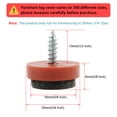 thumbnail image 2 of Screw Felt Gliders Furniture Pads Leg Nail Protector 20mm 3/4" Dia 24pcs, 2 of 7