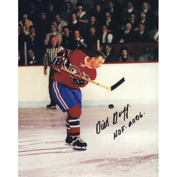 Dick Duff Autographed 8x10 Photo Montreal Canadiens "HOF 2006" SKU #247401