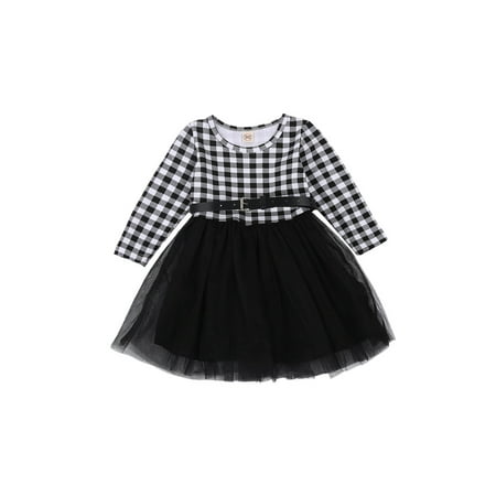 

Kid Baby Girls Plaid Tutu Dress Red Tulle Party Dresses For Girls Xmas