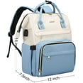 thumbnail image 2 of Lovevook Laptop Bag 15.6", Women Work Computer Bag Teacher Nurse Backpack Purse with USB, Waterproof Travel Backpack College Bookbag- Beige+Light Blue, 2 of 8