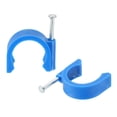 thumbnail image 1 of Unique Bargains 23mm Dia PVC Blue Round Cable Clips with Steel Nail 24 Pack, 1 of 5