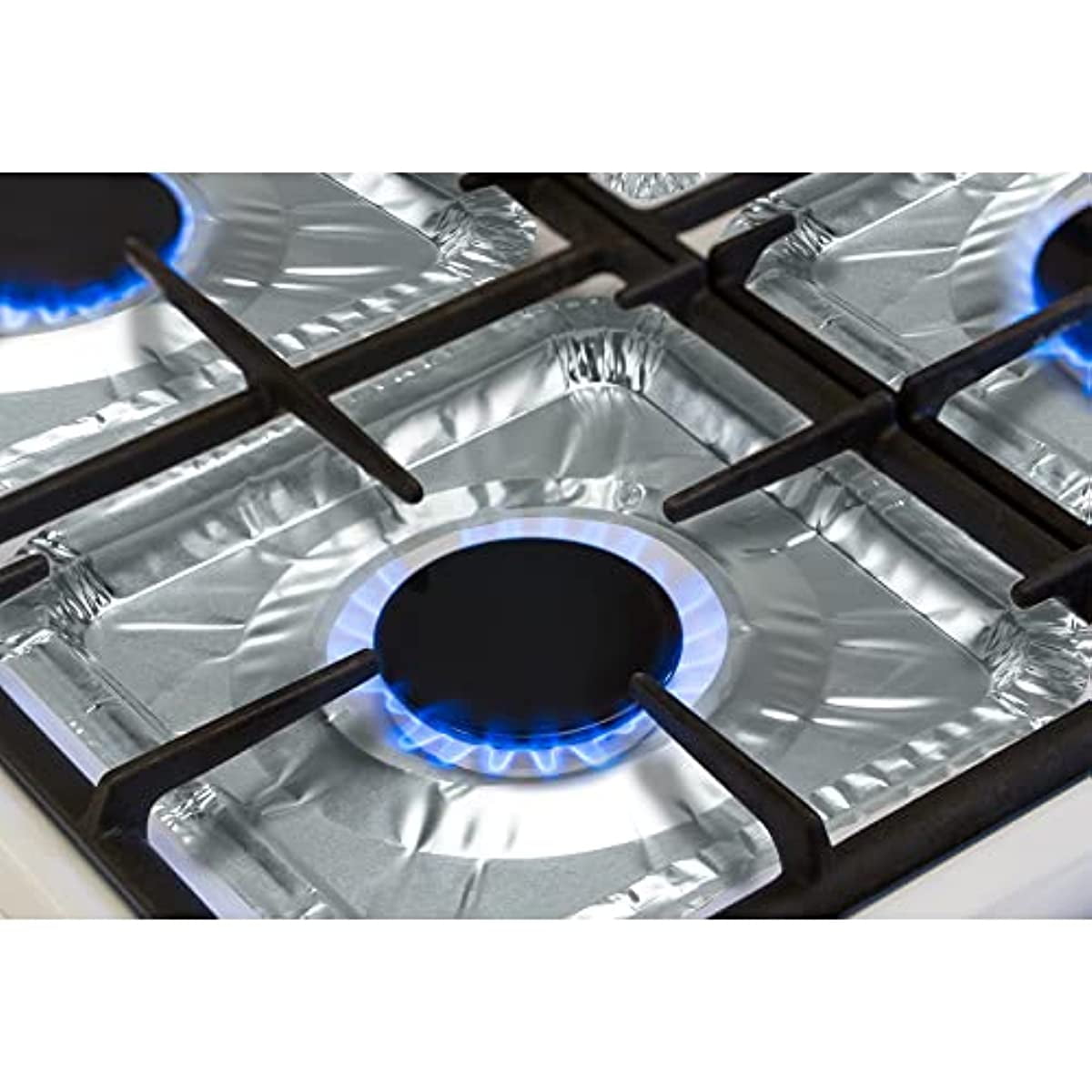 Gas Stove Disposable Burner Pad, Foil Burner Cover, Range Protection, 8.5", Square, Pack of 1000
