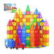 thumbnail image 1 of Xtellar Juego de 100 piezas de bloques magnéticos STEM para construir y 2 coches, bloques sensoriales apilables, 1 of 1