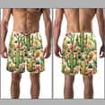 thumbnail image 3 of luoweisi Men's Beach Shorts Quick Dry Swim Trunks with Mesh Lining Cactus 2XL, 3 of 5