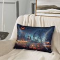 thumbnail image 5 of Silk Pillow Case for Hair And Skin Queen - Halloween Pumpkin Amusement Park Cooling Sleep Throw Pillow Covers Standard Size 20x30in, comfort Satin Pillowcase with Zipper for Women Men, 5 of 7