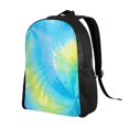 thumbnail image 3 of Single Side Full Backpack 16.1×11.8×4.5in Large Capacity Breathable Shoulder Belt Leisure Simple And Strong Bearing Capacity Lightseagreen Tie-Dye Background Vibrant Colors And Swirling (2), 3 of 8