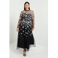 thumbnail image 3 of June & Vie Women's Plus Size Mesh-Overlay Maxi Dress, 3 of 5