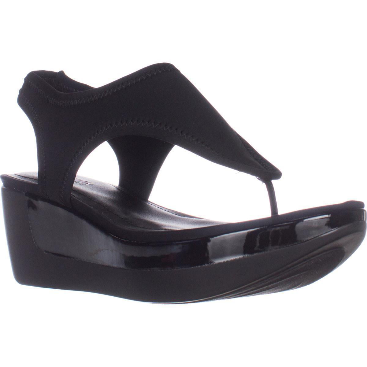 Kenneth Cole REACTION Womens Pepea T-Strap Platform Sandal Wedge Sandal