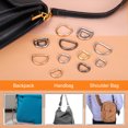 thumbnail image 4 of Uxcell 15Pcs 0.6 x 0.4 Inch Metal D Rings, Gold Welded Rings Buckles, Solid Hardware Bags Rings for Purse, Dog Collars, 4 of 5
