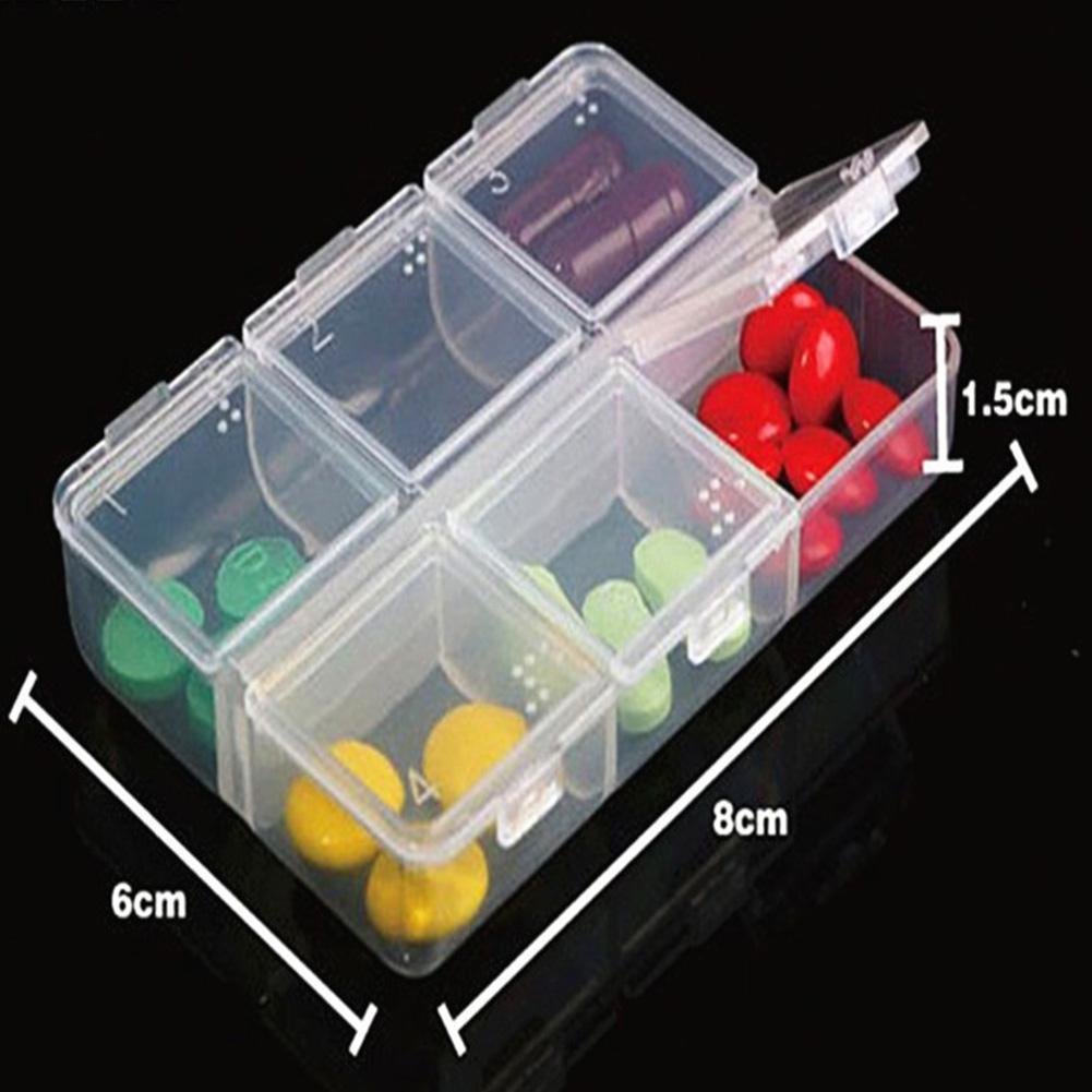 Travel Pill Box Holder Medicine Organizer Container Case Pill Independent Drug Grid Tablet E8K1 R2D1