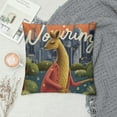 thumbnail image 2 of Melbourne Australia Kangaroo Tennis Surfing Throw Pillow Sleeping Sofa Cushion Cover, 2 of 5