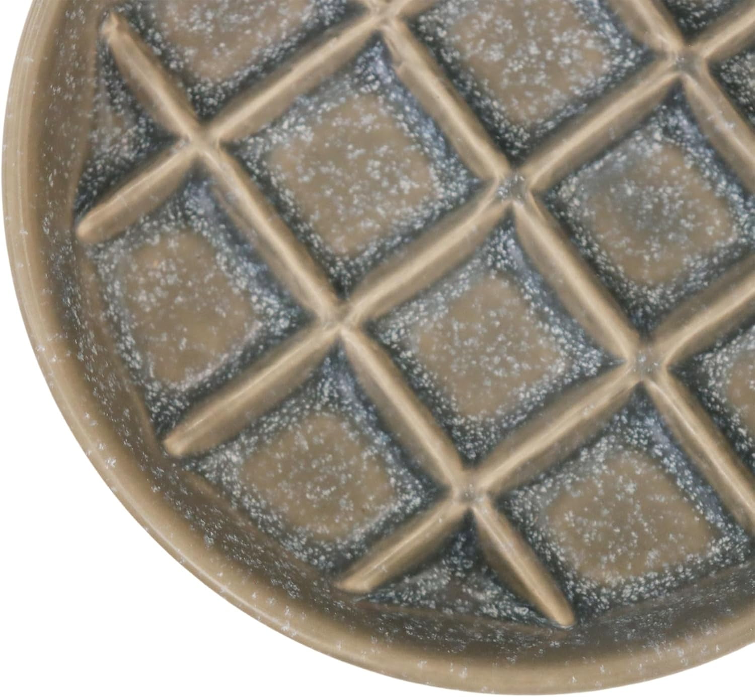 ABCISI Ceramic Slow Feeder Bowls, 6 Inch Shallow Whisker Friendly Food Bowls with Cute Grid Design - Pet Plates for All Ages Cats, Small and Medium Dogs, Dishwasher Safe (Grey)