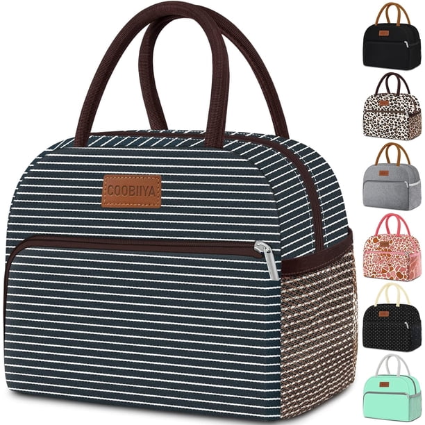 Coobiiya Bolsa de almuerzo para mujer, lonchera con estampado de vaca para mujeres y hombres adultos, aislada, reutilizable, pequeña, a prueba de fugas, linda lonchera para el trabajo, oficina, picnic