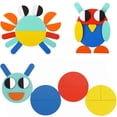 thumbnail image 1 of TOOKYLAND Wooden Geometric Shapes Puzzle - 55pcs - Pattern Cards Included, Ages 3+, 1 of 9