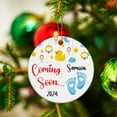 thumbnail image 5 of Baby Coming Soon 2025 Ceramic Ornament, Personalized Baby Bump First Christmas Ornament, Pregnancy Announcement Ornament Gift for Husband Grandparents Name New Baby Boy Girl Ornament Xmas 5qYiqz, 5 of 6