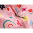 thumbnail image 5 of Toddler Jacket Winter Baby Girls Boys Cartoon Rainbow Print Zipper Hooded Windproof Windbreaker Outwear Kids Top Coat & Outerwear Pink 4-5 Years, 5 of 6