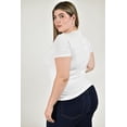 thumbnail image 3 of Playera Paris con pedreria Roman Fashion /Tallas Extras, 2261 (Blanco) blanco 42, 3 of 6
