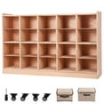 thumbnail image 1 of GloryStar Classroom and Playroom Coat Locker, Cubbies with Double Side Hooks, Storage Boxes, Casters, and Anti-Tip Safety Anchors, 1 of 8