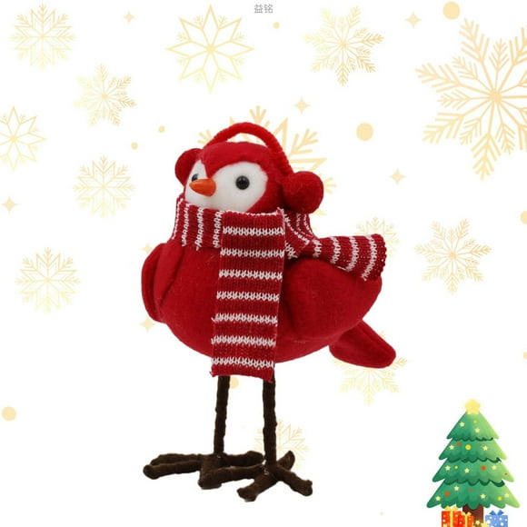Christmas Glowing Birds Christmas Gifts Small Animals Desktop Decoration Ornaments