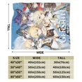 thumbnail image 3 of Genshin Impact Bed Blanket Air Conditioner Quilt Ultra Soft Flannel Blanket All Season Fuzzy Blanket Reversible Fluffy Plush Blanket 80"X60", 3 of 8