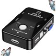 thumbnail image 3 of CTIRCHIU USB to VGA Adapters VGA Switch Box Black Metal Plug and Play for Professional Users 1Pcs, 3 of 8