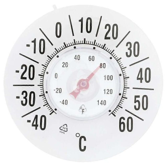 Precision Measured Outdoor Thermometer, Indoor Outdoor Use With Fade Resistant Artwork And Suction Cup Mount