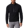 thumbnail image 1 of BASS OUTDOOR Mens Quarter Zip Patch Pullover Sweater, black, S, 1 of 2
