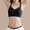 Black, variant on Women's Fashion Solid Color Thin Wireless Push Up Bra Mesh Sheer Ribbed No Underwire Breathable Daily Bra