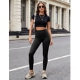thumbnail image 3 of Women's High Waisted Yoga Leggings, Buttercore Ruched V-Back Tummy Control Workout Pants, 3 of 8