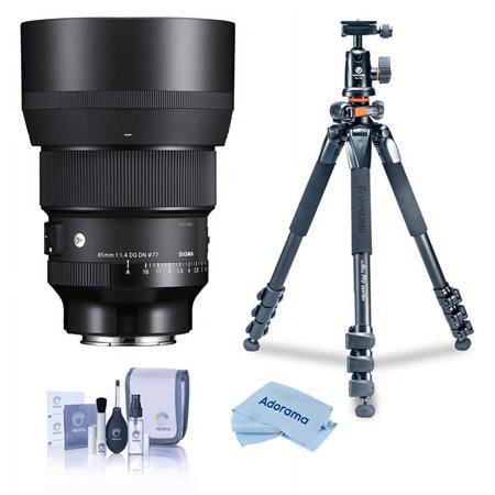 UPC: 0192223162273 | 85mm f/1.4 DG DN ART Lens for Sony E  Bundle with Alta Pro 264AT Tripod Kit  Cleaning Kit  Cloth