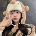 thumbnail image 4 of Jiibva Cute Cartoon Penguin Plush Earmuffs Hat Winter Furry Hat for Ladies Outdoor, 4 of 7