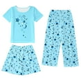 thumbnail image 2 of Ensemble de Pyjama pour Petites Filles, Haut à Enfiler à Col Rond avec Motif de Dessin Animé, Tenue d'Intérieur d'Été, Pyjama pour Filles 9-10 Ans, 2 of 8